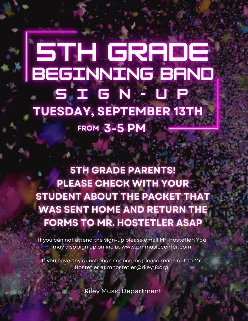 5th Grade Band Sign-Up