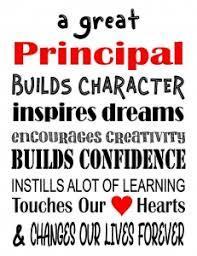 Picture of a poem about school principal's characteristics