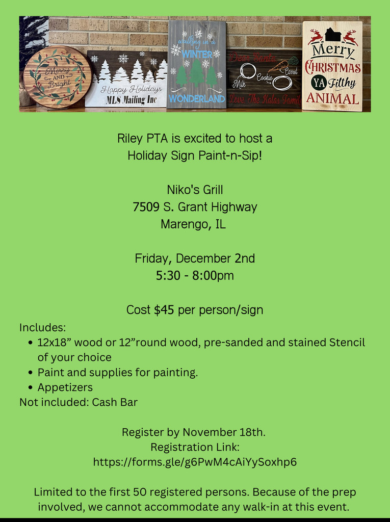 Riley PTA Paint N Sip